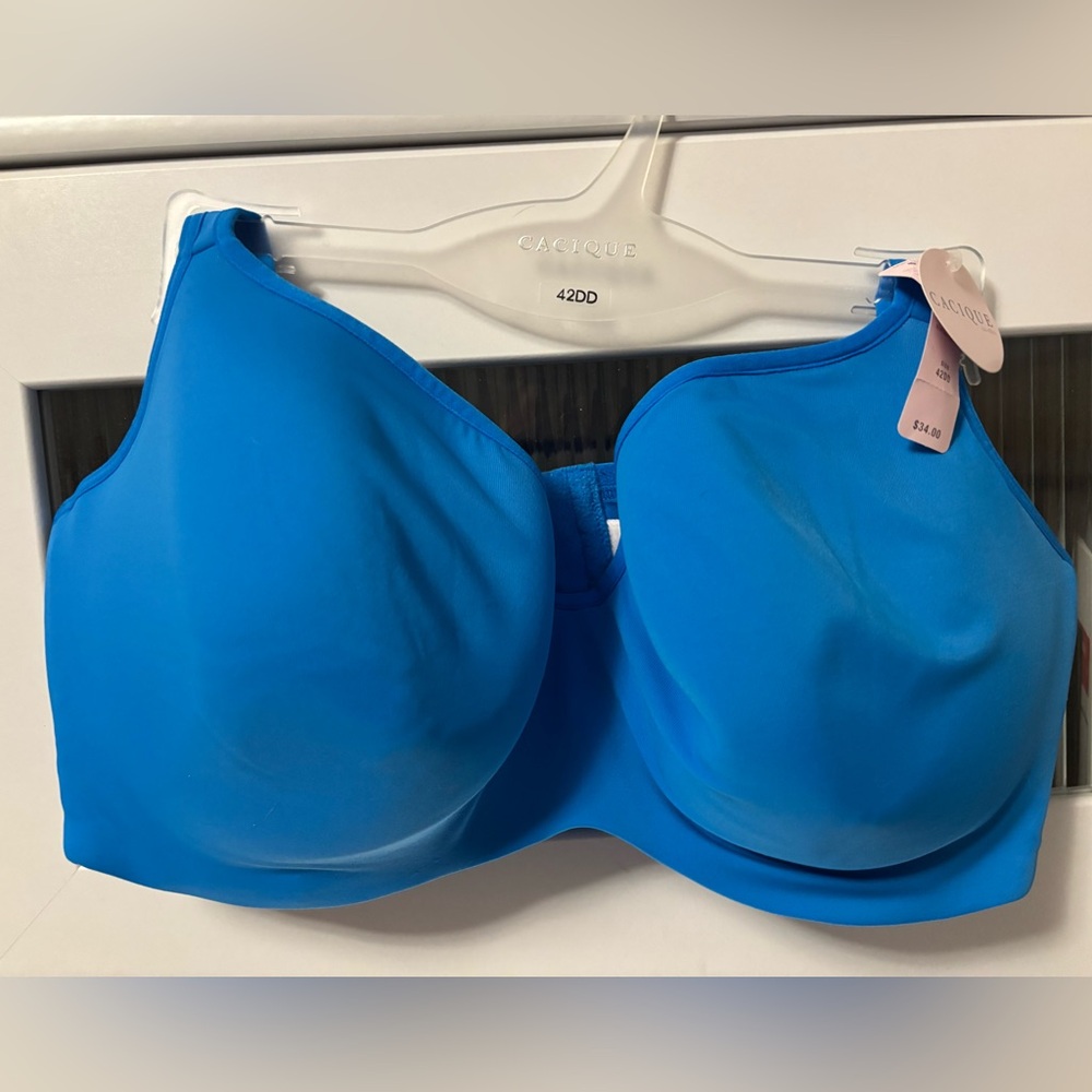 Cacique BLUE Smooth Balconette Bra NWT, Size 42DD